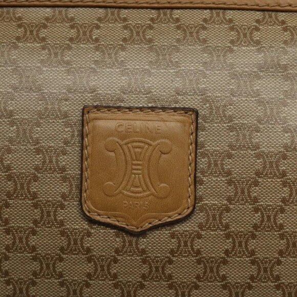 CELINE Macadam Canvas Hand Bag Beige Gold Auth BA1995 - Picture 10 of 16